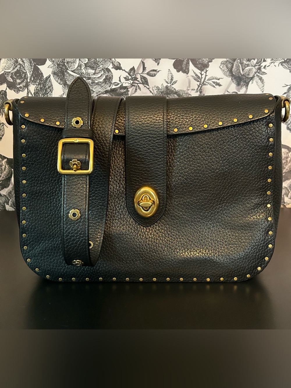 COACH PAGE 27 with Rivets Black - GUC